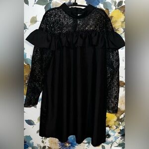 Boohoo Lace Ruffle Mini